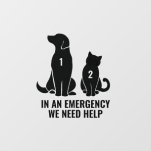 Emergency Pet Decal We Need Help Pet Decal