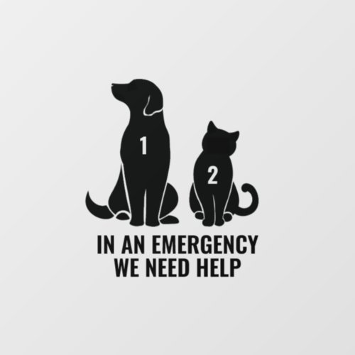 Emergency Pet Decal We Need Help Pet Decal 