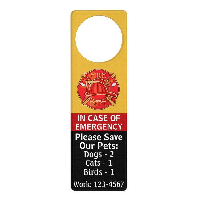 Emergency - Pets - Door Hanger - SRF (Front)