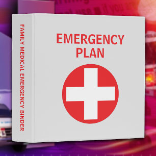 Emergency Plan 3 Ring Binder