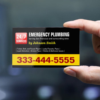 Emergency Plumbing Call - Plumber Fridge Magnet by CardHunter at Zazzle
