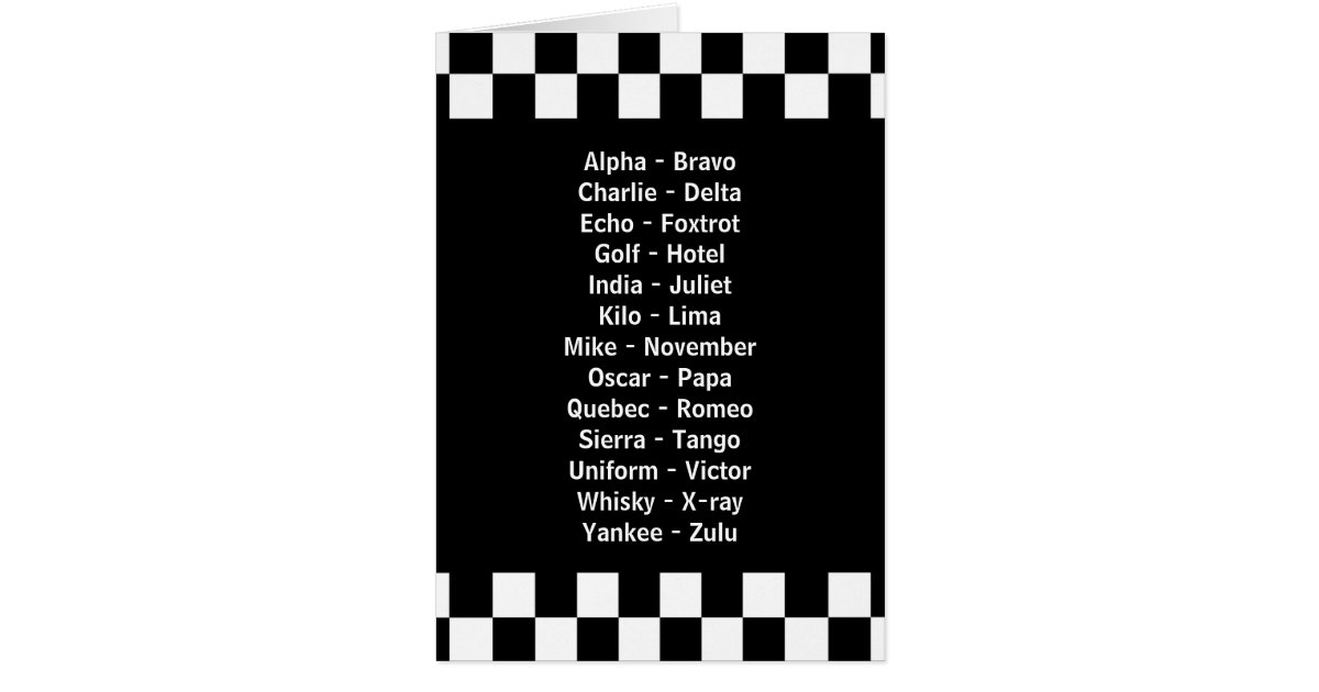 Emergency Police Dispatcher Phonetic Alphabet | Zazzle