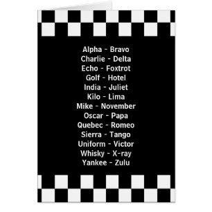 Emergency Police Dispatcher Phonetic Alphabet Cards