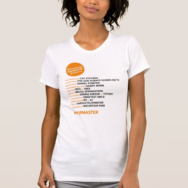 Emergency Popmaster Answers  One year out322 T-Shirt (Front)