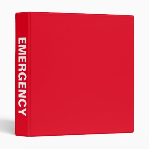 Emergency Preparedness Big Bold Name binder
