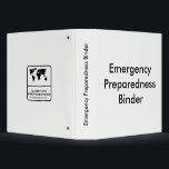 Emergency Preparedness Binder<br><div class="desc">A binder that is ready to be filled with your great emergency plans! Labeled so that you won't lose it,  and the perfect width with pockets to hold your extras! Start your planning now by purchasing a binder!</div>