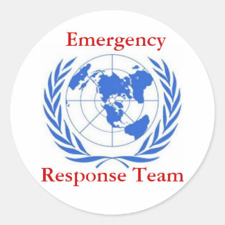 Emergency  Response Team - Red Classic Round Sticker
