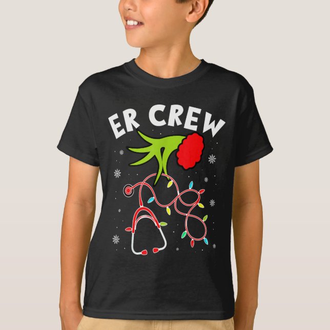Emergency Room Christmas Er Crew Nurse Xmas Holida T-Shirt (Front)
