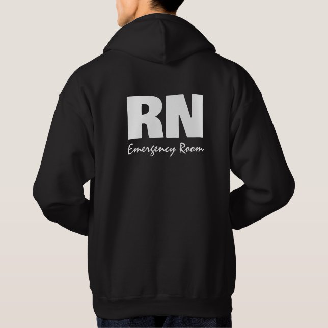 Emergency Room ER Registered Nurse Hoodie (Back)