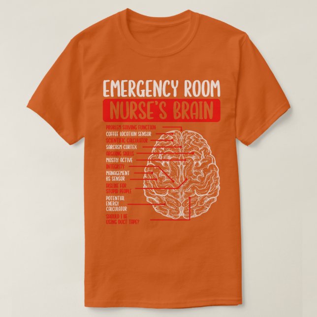 Emergency Room Nurse Accessoires for Work Funny ER T-Shirt (Design Front)