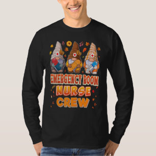 Emergency Room Nurse Crew Gnomes Thanksgiving Grat T-Shirt