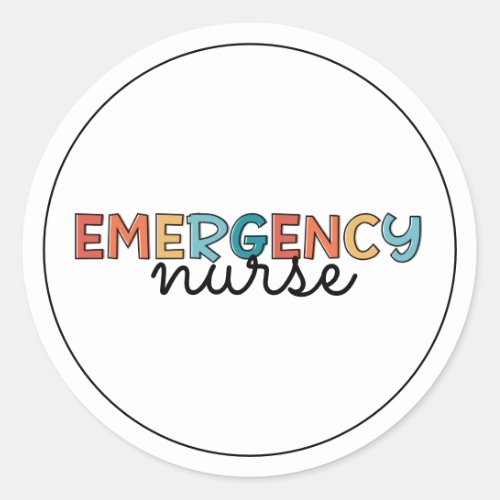 Emergency Room Nurse ER Nurse Classic Round Sticker