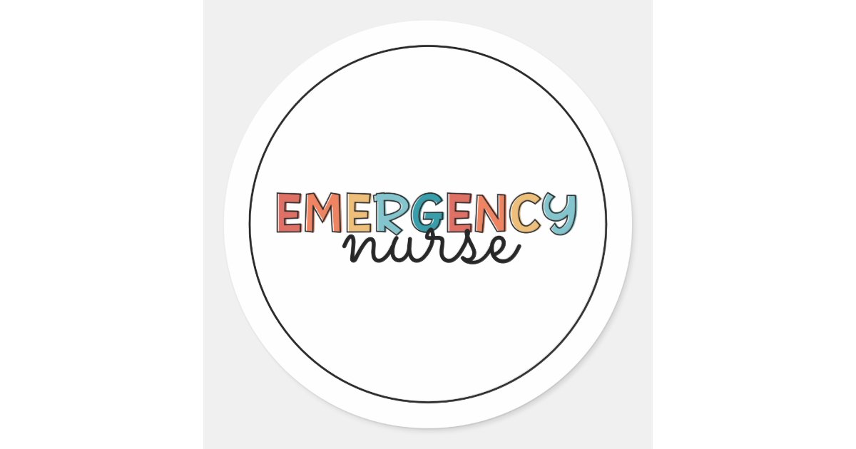 Emergency Room Nurse ER Nurse Classic Round Sticker | Zazzle