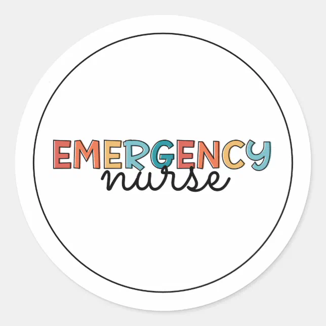 Emergency Room Nurse ER Nurse Classic Round Sticker | Zazzle