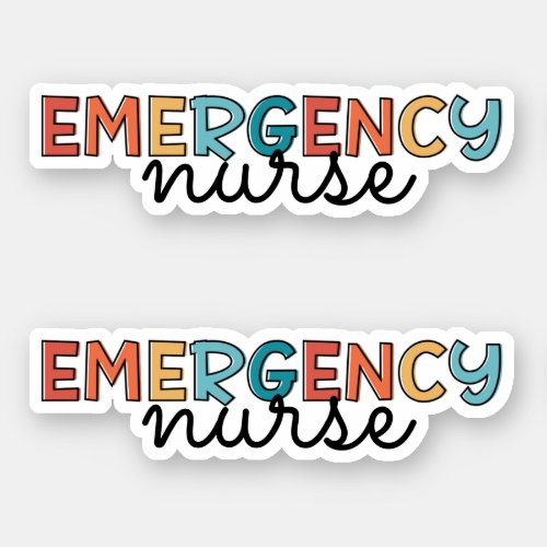 Emergency Room Nurse ER Nurse Retro Sticker