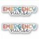 Emergency Room Nurse ER Nurse Retro Sticker | Zazzle