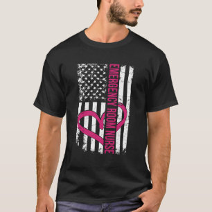 Emergency Room Nurse Flag Nurses Graduation Apprec T-Shirt