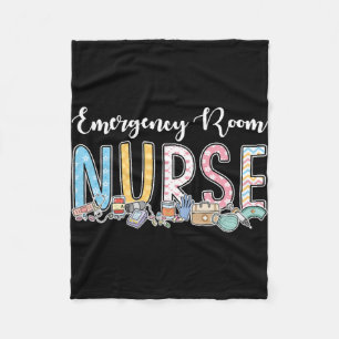 Emergency Room Nurse Gift Idea Fleece Blanket