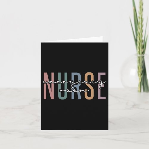 Emergency Room nurse RN Future nurse gifts Card