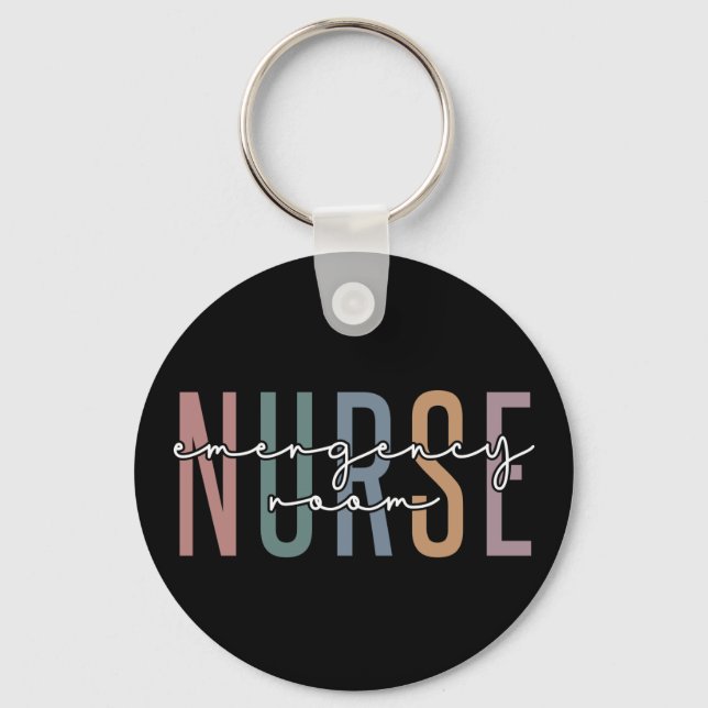 Emergency Room nurse RN Future nurse gifts Keychain (Front)