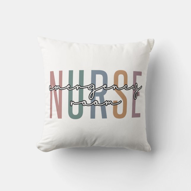 Emergency Room nurse RN Future nurse gifts Throw Pillow (Front)