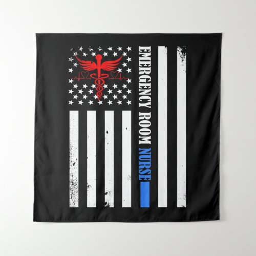 Emergency Room Nurse US Flag Tapestry