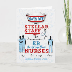 Emergency Room Nurses on National Nurses Week Letterpress Thank You Card