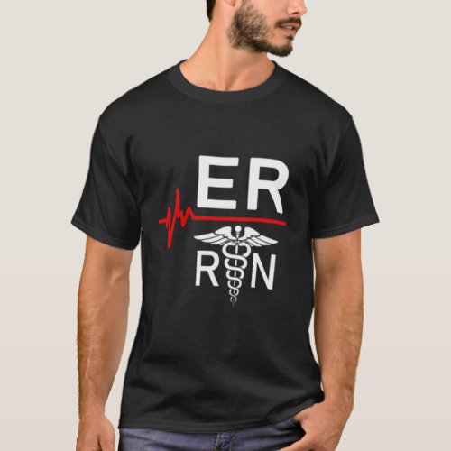 Emergency Room Registered Nurse Er Heartbeat T_Shirt