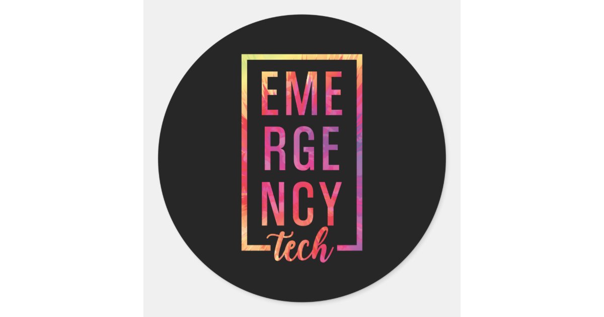 Emergency Room Tech Er Tech Er Technician Classic Round Sticker | Zazzle