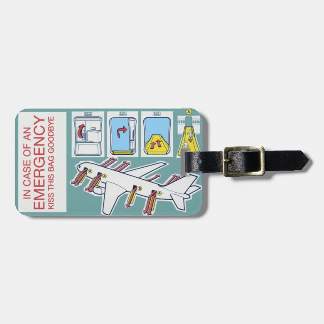 Emergency Safety Card Airline Luggage Tag (Front Horizontal)
