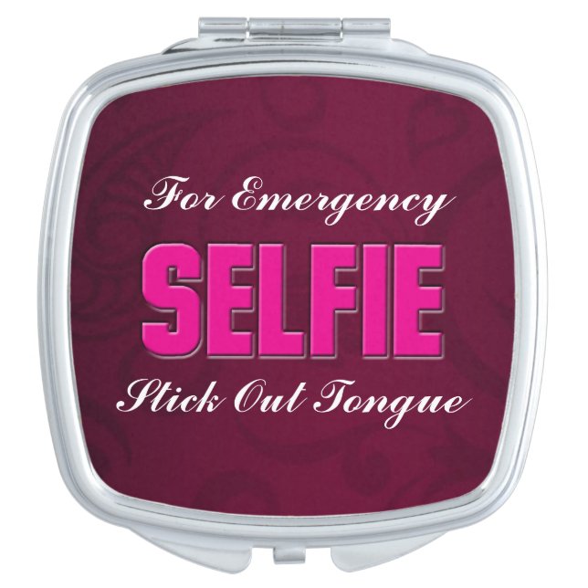 *Emergency Selfie Square Compact Mirror (Front)