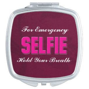 ^Emergency Selfie Square Compact Mirror