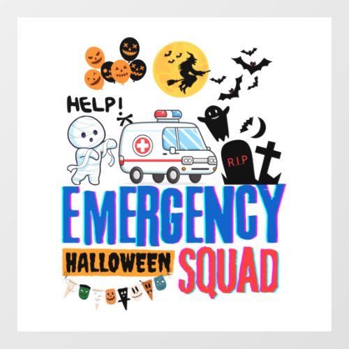 Emergency squad halloween   floor decals