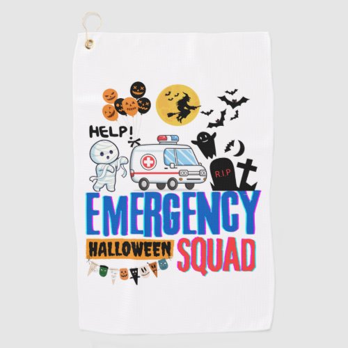 Emergency squad halloween   golf towel