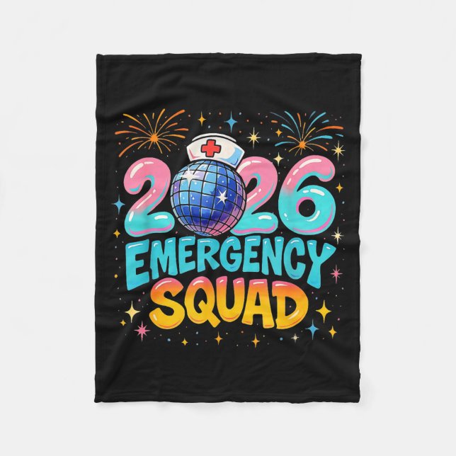 Emergency Squad New Year 2026 Medical Crew Nurse E Fleece Blanket (Front)