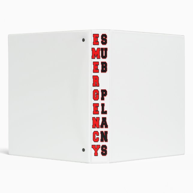 Emergency Sub Plans 3 Ring Binder (Background)