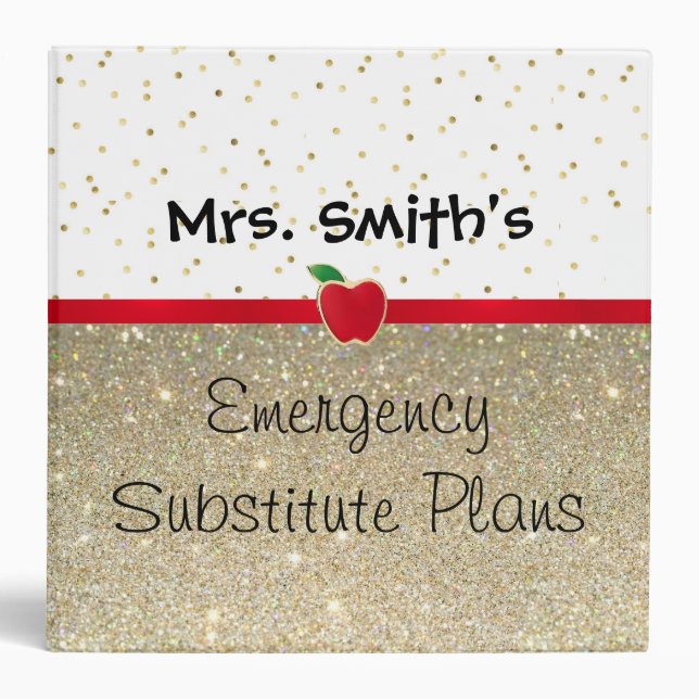 Emergency Sub Plans Binder (Front)