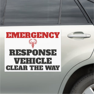 Emergency vehicle medical response caduceus DIY Car Magnet
