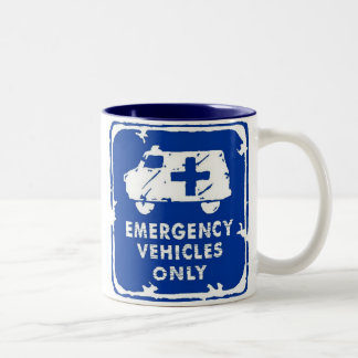 Emergency Vehicles Only Two-Tone Coffee Mug