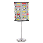 Emergency Vehicles Transportation Table Lamp (Back)