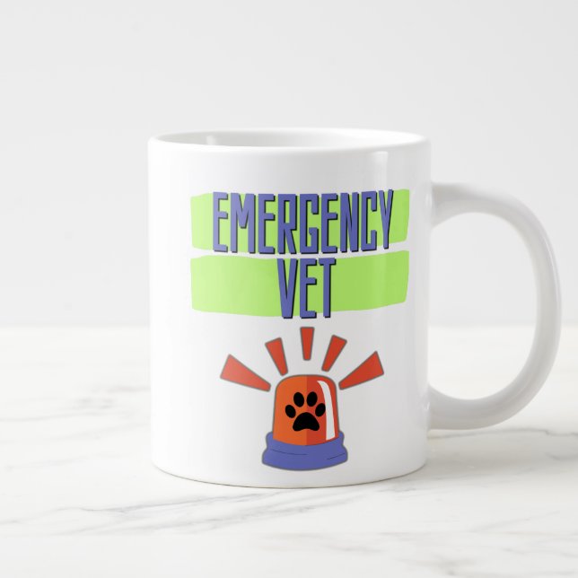 Emergency Vet – Veterinary Emergency Design Giant Coffee Mug (Right)