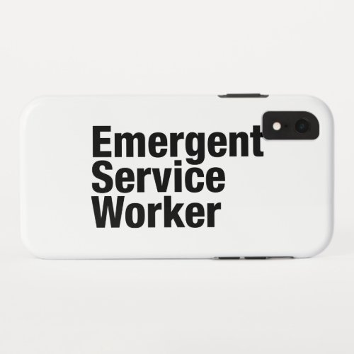 Emergent Service Worker iPhone XR Case