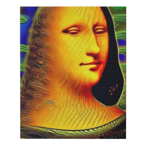 Emerging Mona Lisa Faux Canvas Print