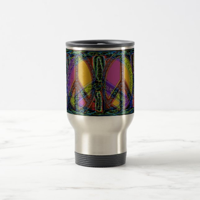Emerging Peace Sign Travel Mug (Center)