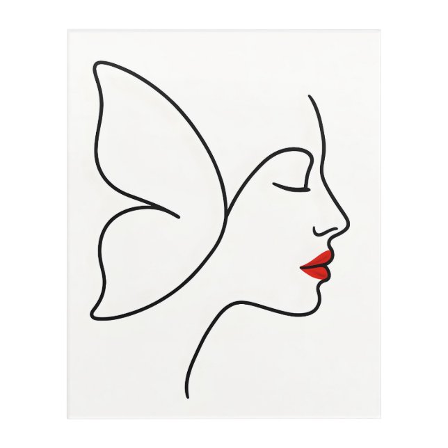 Emerging Wings – Hidden Butterfly Healing Portrait Acrylic Print (Front)