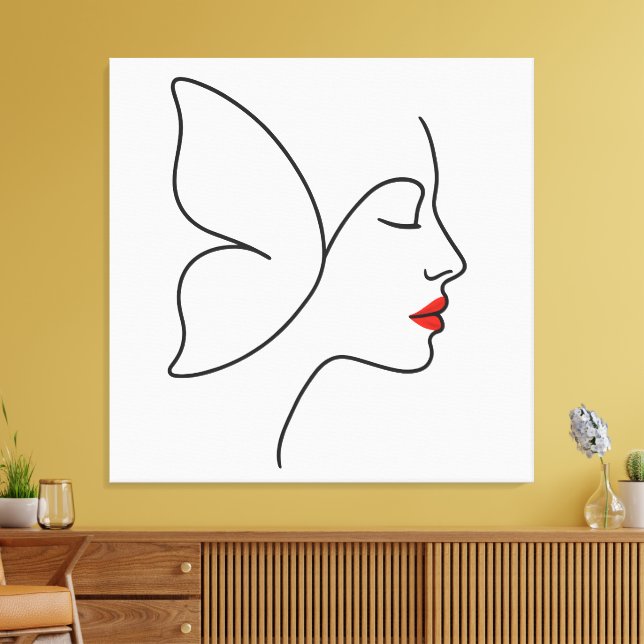 Emerging Wings – Hidden Butterfly Healing Portrait Canvas Print (Insitu(LivingRoom))
