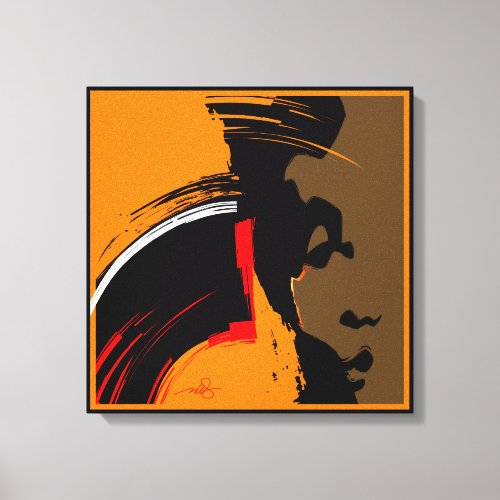 Emerging Woman Abstract Art Canvas Print