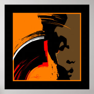 Emerging Woman Abstract Art Poster