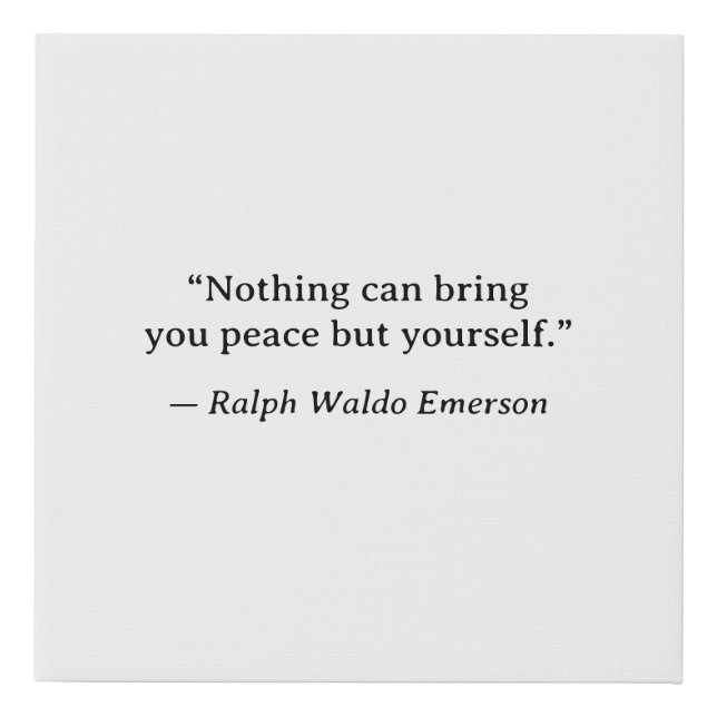 Emerson Inspirational Peace Wall Art (Front)