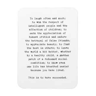 Emerson inspirational quote fridge magnet success